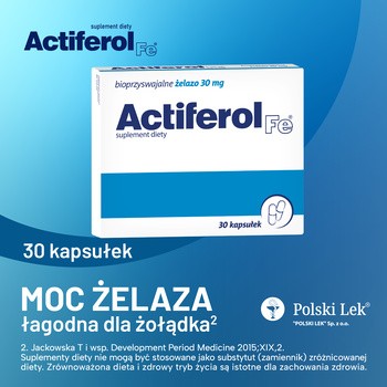 Actiferol Fe, 30 mg, kapsułki otwierane, 30 szt.