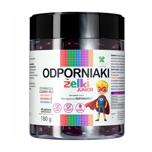Жевательные мармеладки для детей Lanco Nutritions Odporniaki Junior, витамины C и D3, для иммунитета