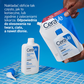 CeraVe, nawilżająca emulsja dla skóry normalnej, suchej i bardzo suchej, opakowanie uzupełniające refill, 473 ml