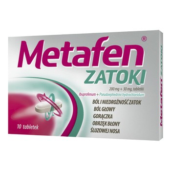 Metafen Zatoki, 200 mg+30 mg, tabletki powlekane, 10 szt.