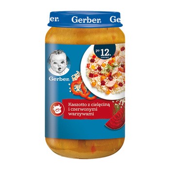 Gerber, kaszotto z cielęciną i czerwonymi warzywami, 12 m+, 250 g