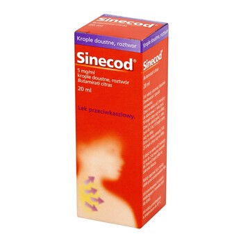 Sinecod, 5 mg/ml, krople doustne, 20 ml