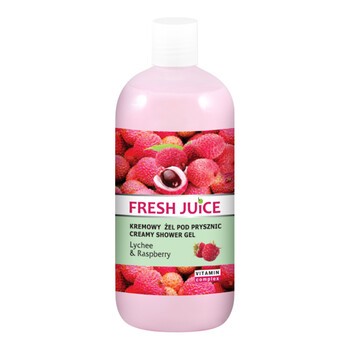 Fresh Juice, żel pod prysznic, liczi, malina, 500 ml 