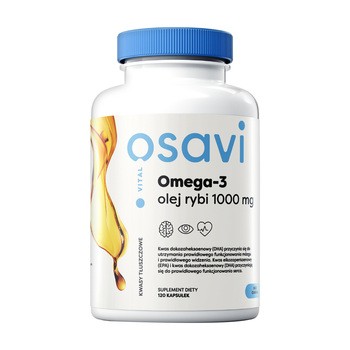 Osavi Omega-3 Olej Rybi 1000mg, kapsułki, smak cytrynowy, 60 szt.