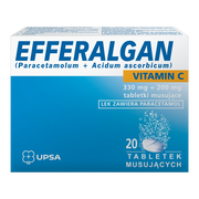 Efferalgan Vitamin C, 330 mg + 200 mg, tabletki musujące, 20 szt.