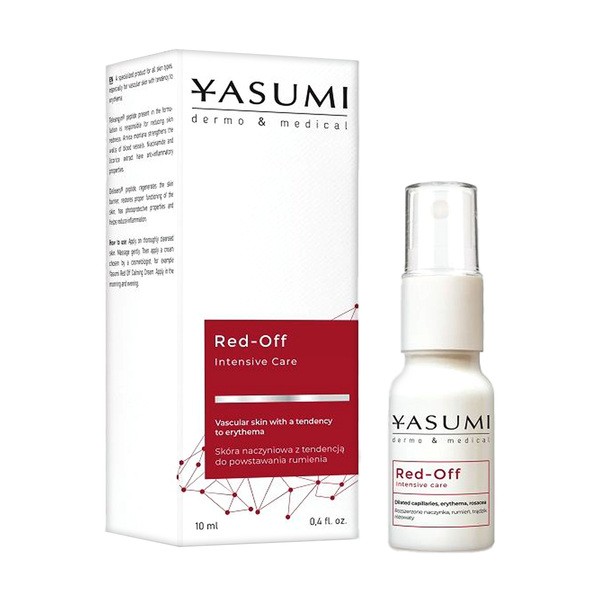 Yasumi Yasumi Dermo&amp;medical, Red off Intensive Care, serum redukujące zaczerwienienia, 10 ml — Składniki i ocena