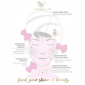 Crystallove, grzybek do masażu twarzy ze stali nierdzewnej, 1 szt.