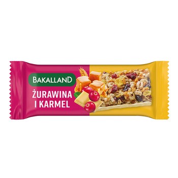 Bakalland Ba!, żurawina i karmel, uroda, baton zbożowy, 38 g