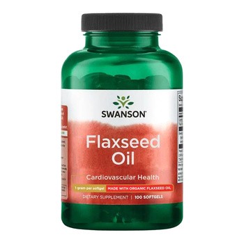 Swanson Flaxseed Oil, 1000 mg, kapsułki żelowe, 100 szt.