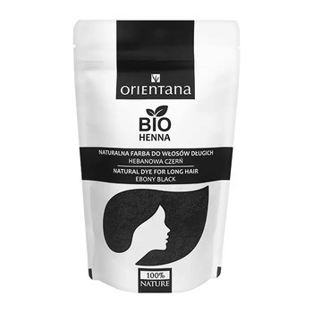 Orientana BIO Henna do włosów długich, hebanowa czerń, 100 g