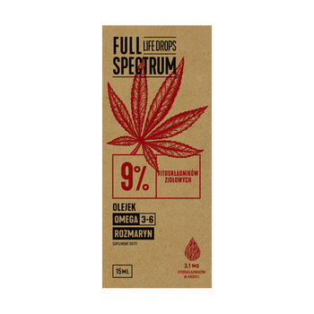 Full Spectrum Life Drops 9% CBG, olejek konopny, 15 ml
