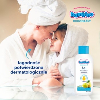 Bambino Rodzina, żel pod prysznic o zapachu gruszki, 400 ml