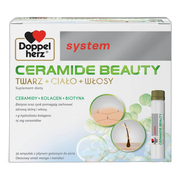 Doppelherz System Ceramide Beauty, ampułki z płynem, smak mango-marakuja, 30 szt.
