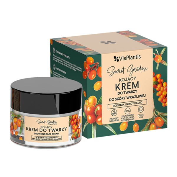 Vis Plantis Vis Plantis Secret Garden, krem kojący do twarzy, rokitnik, 50 ml — Inhaltsstoffe und Bewertung