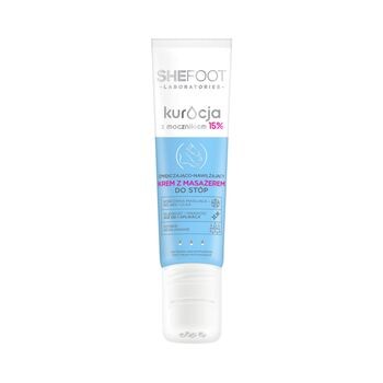 SheFoot, zmiękczająco - wygłądzający krem z masażerem do stóp 15% mocznika, 50 ml