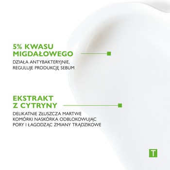 Pharmaceris T Sebo-Almond Peel 5%, krem z 5% kwasem migdałowym, na noc, I stopień złuszczania, 50 ml