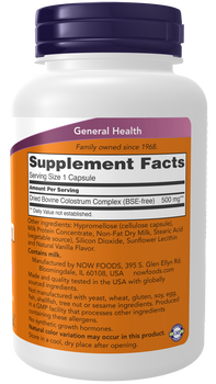 Now Foods Colostrum 500 mg, kapsułki, 120 szt.