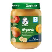 Gerber Organic, banany z jabłkiem, gruszką i brzoskwiniami, 6 m+, 190 g https://azcdn.doz.pl/image/d/product/1fed9792-scale-180x180.png