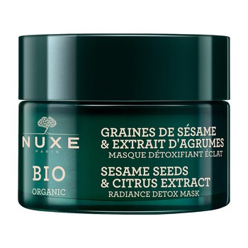 Nuxe Bio Organic, rozświetlająca maska detoksykująca, ekstrakt z cytrusów i ziaren sezamu, 50 ml