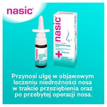 Nasic, (0,1mg+5mg)/dawkę, aerozol do nosa, 10 ml
