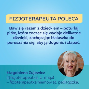 Canpol Babies, sensoryczna piłka z grzechotką i piszczkiem BabiesBoo, 1 szt.