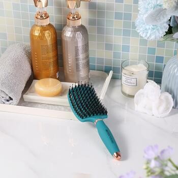 Sister Young, Ovia BV Green, szczotka do włosów z naturalnego włosia dzika, 1 szt.