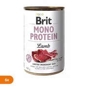 Zestaw 6 x Brit Mono Protein Lamb, monobiałkowa karma mokra dla psów z alergiami i nietolerancjami pokarmowymi, 400 g