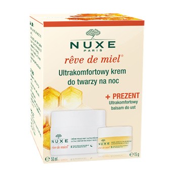 Zestaw Promocyjny Nuxe, Reve de Miel, krem na noc, 50 ml + balsam do ust, 15 ml GRATIS