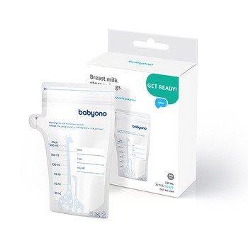 BabyOno, jednorazowe woreczki do przechowywania pokarmu,180 ml, 30 szt.