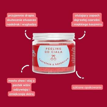 Bracia Mydlarze, peeling cukrowy do ciała, czereśnia z kaszmirem, 250 g