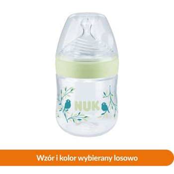 Nuk Nature Sense, butelka do karmienia ze smoczkiem silikonowym, 150 ml