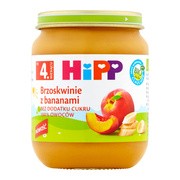 HiPP BIO od pokoleń, Brzoskwinie z bananami, po 4. m-cu, 125 g