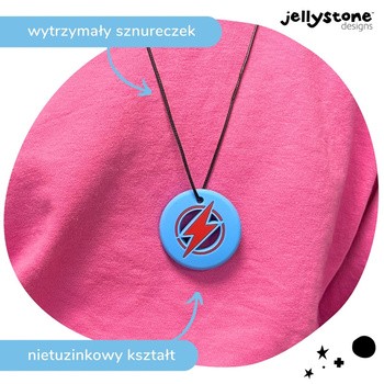 Jellystone Designs, gryzak terapeutyczny Niebieska błyskawica, 1 szt.