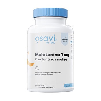 Osavi Melatonina 1 mg z walerianą i melisą, kapsułki, 120 szt.