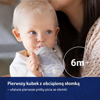 Canpol Lovi, Harmony, pierwszy kubek z obciążoną słomką, 6 m+, 150 ml