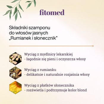 Fitomed, szampon do włosów jasnych z rumiankiem i słonecznikiem, 250 g