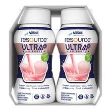 Resource Ultra+, płyn, smak truskawkowy, 200 ml x 4
