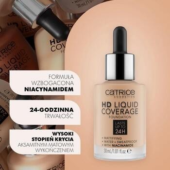 Catrice HD liquid coverage, kryjący podkład nr 030 Sand Beige, 30 ml
