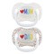 Canpol Babies, smoczki uspakajające symetryczne Love Mum & Dad 6 - 18 m., 2 szt.