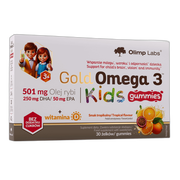 Olimp Labs Gold Omega 3 Kids Gummies, żelki, smak tropikalny, 30 szt.