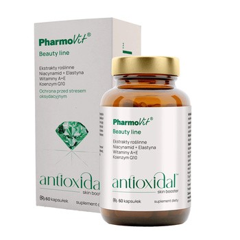 PharmoVit Beauty line Antioxidal Skin Booster, kapsułki, 60 szt.