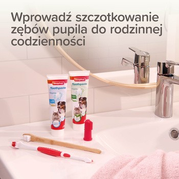 Beaphar Bamboo Toothbrush, szczoteczka do zębów dla psów i kotów, 1 szt.