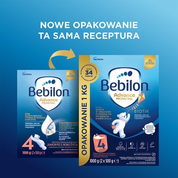 Bebilon Advance Pronutra 4 Junior, formuła na bazie mleka po 2. roku życia, proszek, 1000 g