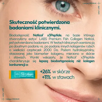 Eatyx Labs Premium Fish Collagen Naticol, saszetki z proszkiem, 30 szt.
