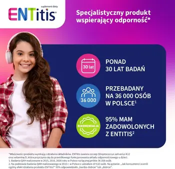 ENTitis, pastylki do ssania, smak tutti frutti, 30 szt.