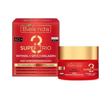 Bielenda Super Trio, ultra naprawczy krem przeciwzmarszczkowy RETINOL + VIT C + KOLAGEN 60+, 50 ml