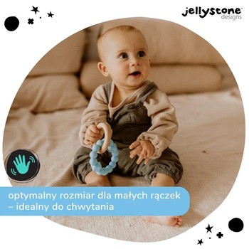 Jellystone Designs, księżycowy gryzak, niebieski, 1 szt.