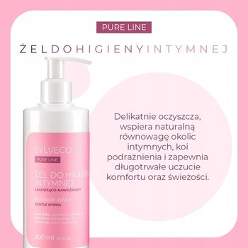 Sylveco Pure Line, żel do higieny intymnej, łagodząco-nawilżający, 300 ml