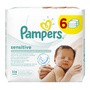 Pampers Sensitive, chusteczki dla niemowląt, 6 x 56 szt