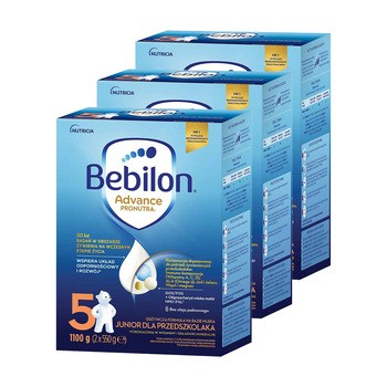 Zestaw 3x Bebilon 5 Pronutra-Advance, mleko mod. w proszku, 1100 g